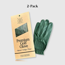 Load image into Gallery viewer, PRO FOREST GREEN CABRETTA LEATHER GOLF GLOVES (2 PACK) LEFT HAND(R/H PLAYERS)