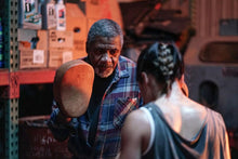 Load image into Gallery viewer, PRO DELUXE TAN LEATHER FOCUS PADS, WHITE STITCH