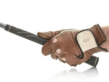 Load image into Gallery viewer, PRO BROWN / CREAM LEATHER GOLF GLOVE (L/H)