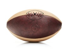 Load image into Gallery viewer, RETRO BROWN / CREAM LEATHER RUGBY BALL