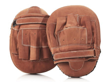 Load image into Gallery viewer, PRO DELUXE TAN LEATHER FOCUS PADS, WHITE STITCH