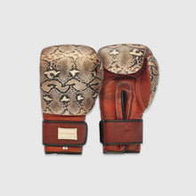 Load image into Gallery viewer, PRO SNAKE SKIN LEATHER BOXING GLOVES (STRAP UP) LIMITED EDITION
