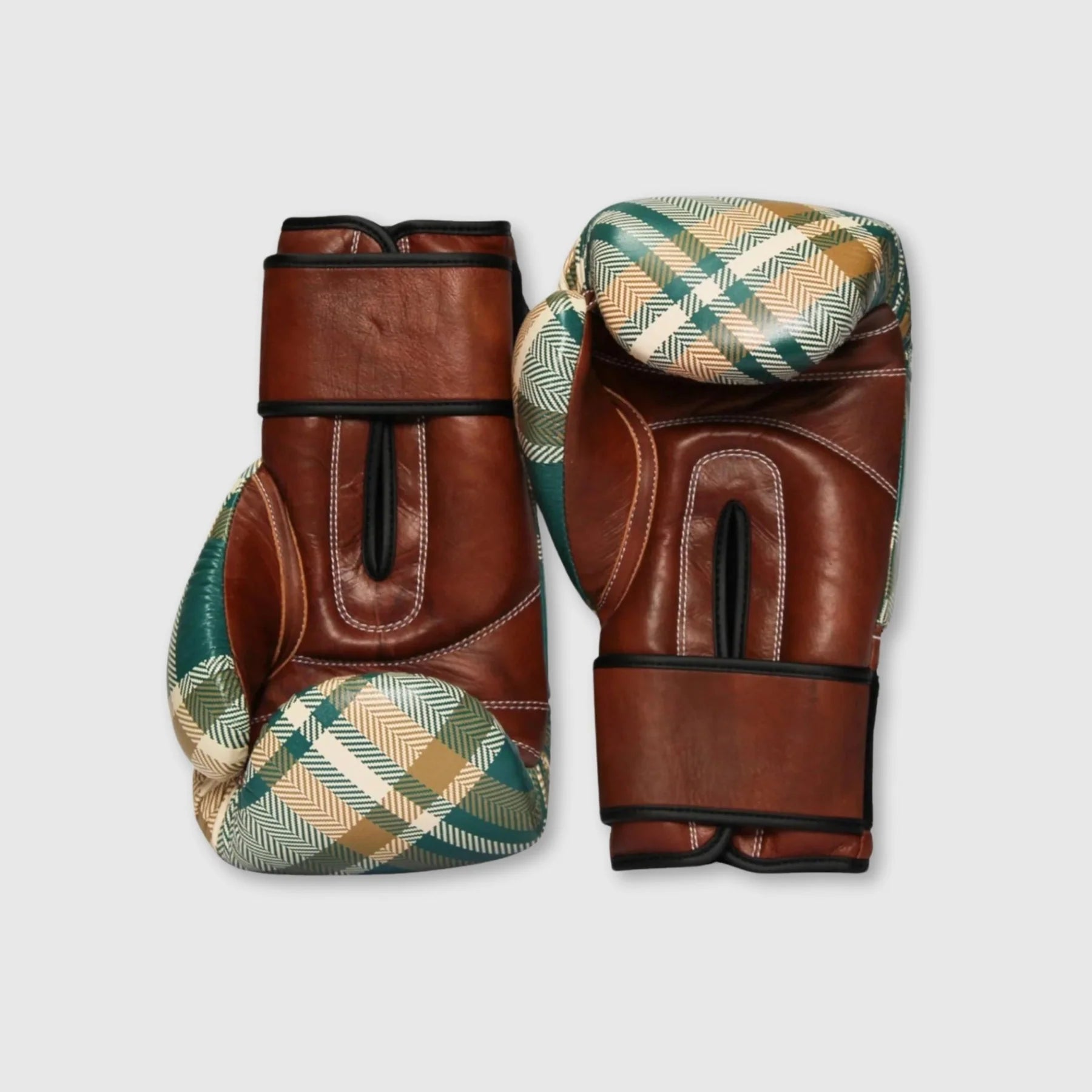 PRO TARTAN LEATHER BOXING GLOVES STRAP UP LIMITED EDITION Valmenni
