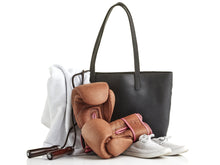 Load image into Gallery viewer, LADIES EXECUTIVE BLACK LEATHER TOTE BAG
