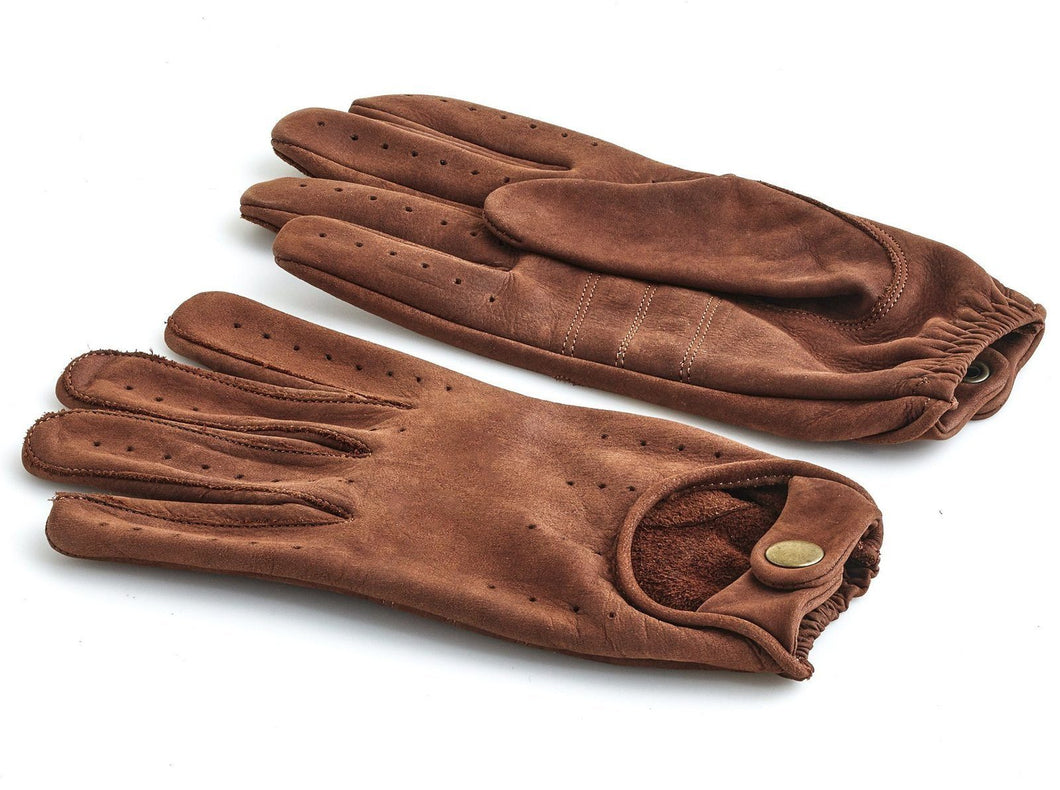 HERITAGE BROWN LEATHER DRIVING GLOVES