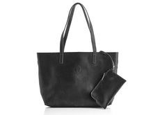 Load image into Gallery viewer, LADIES EXECUTIVE BLACK LEATHER TOTE BAG
