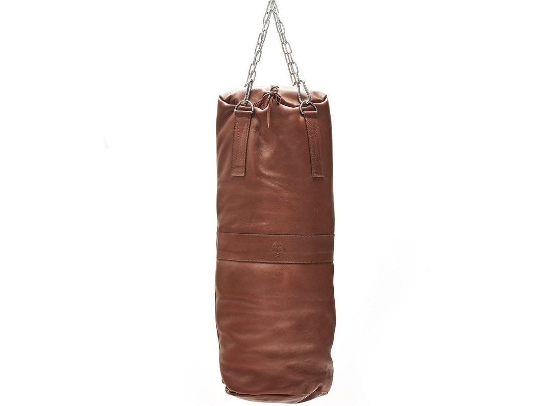 RETRO DELUXE TAN LEATHER HEAVY PUNCHING BAG (UN-FILLED)