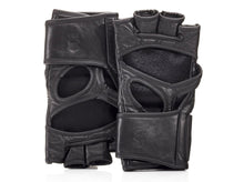 Load image into Gallery viewer, PRO EXECUTIVE BLACK LEATHER MMA GLOVES
