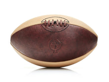 Load image into Gallery viewer, RETRO BROWN / CREAM LEATHER RUGBY BALL
