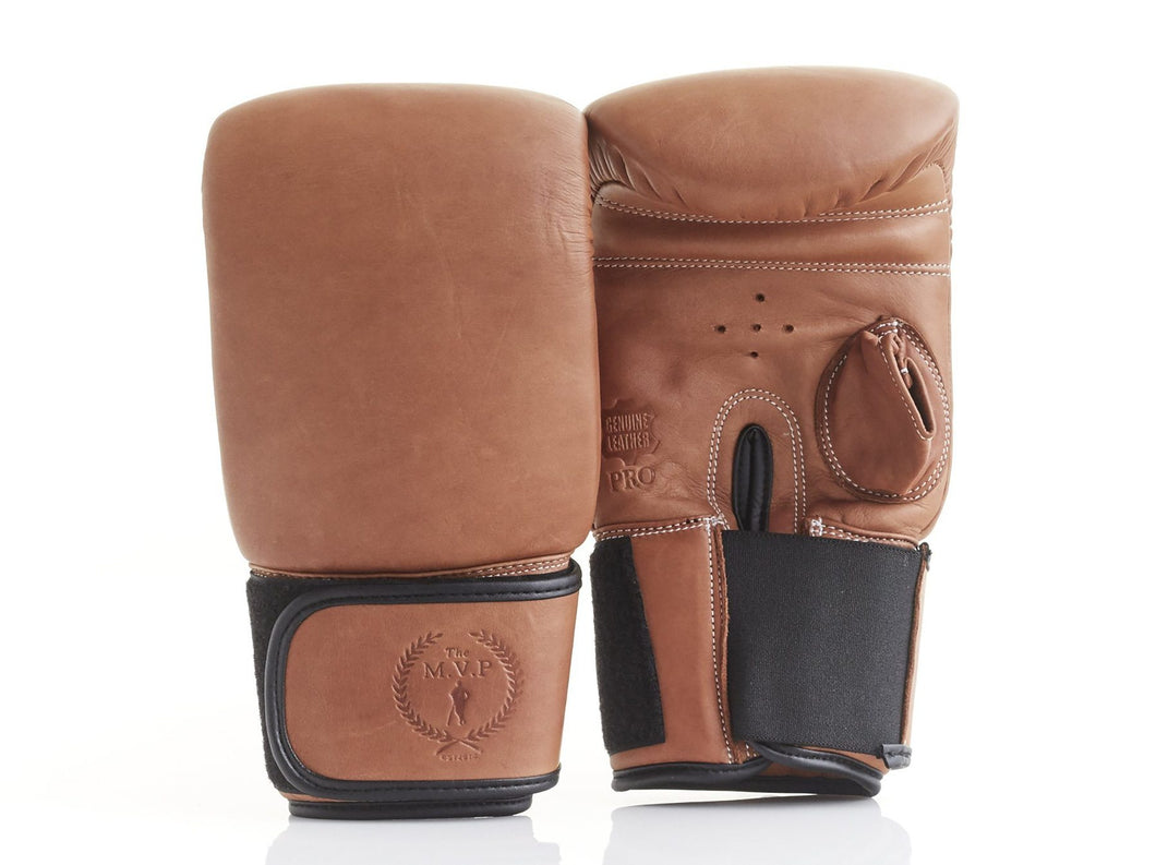 PRO DELUXE TAN LEATHER BAG GLOVES