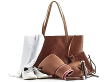 Load image into Gallery viewer, LADIES DELUXE TAN LEATHER TOTE BAG
